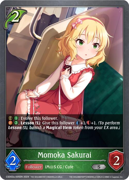 Momoka Sakurai (CSD02a-005EN) [THE IDOLM@STER CINDERELLA GIRLS] - Bushiroad - Card Brawlers | Quebec | Canada |