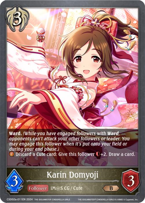 Karin Domyoji (CSD02a-011EN) [THE IDOLM@STER CINDERELLA GIRLS] - Bushiroad - Card Brawlers | Quebec | Canada |