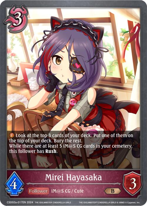Mirei Hayasaka (CSD02a-017EN) [THE IDOLM@STER CINDERELLA GIRLS] - Bushiroad - Card Brawlers | Quebec | Canada |