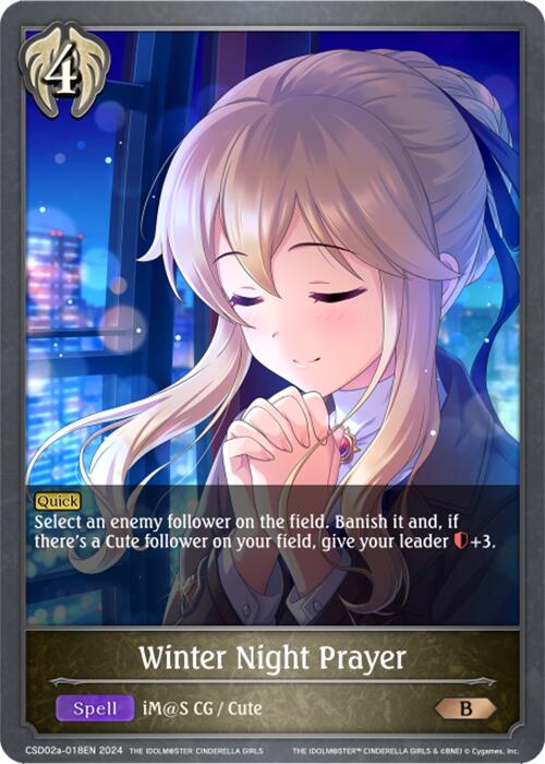 Winter Night Prayer (CSD02a-018EN) [THE IDOLM@STER CINDERELLA GIRLS] - Bushiroad - Card Brawlers | Quebec | Canada |