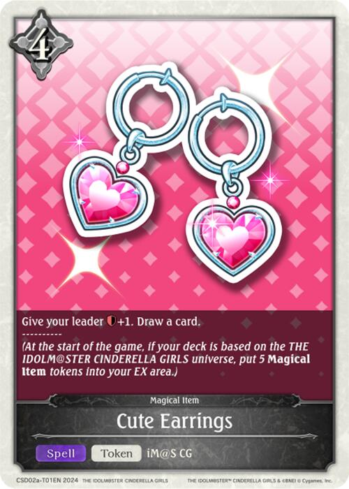Cute Earrings (CSD02a-T01EN) [THE IDOLM@STER CINDERELLA GIRLS] - Bushiroad - Card Brawlers | Quebec | Canada |