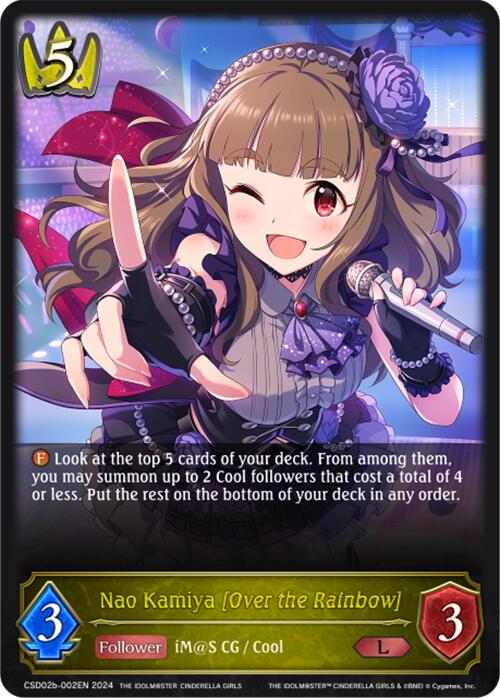 Nao Kamiya [Over the Rainbow] (CSD02b-002EN) [THE IDOLM@STER CINDERELLA GIRLS] - Bushiroad - Card Brawlers | Quebec | Canada |