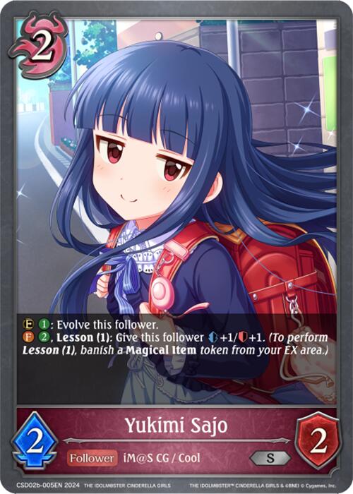 Yukimi Sajo (CSD02b-005EN) [THE IDOLM@STER CINDERELLA GIRLS] - Bushiroad - Card Brawlers | Quebec | Canada |