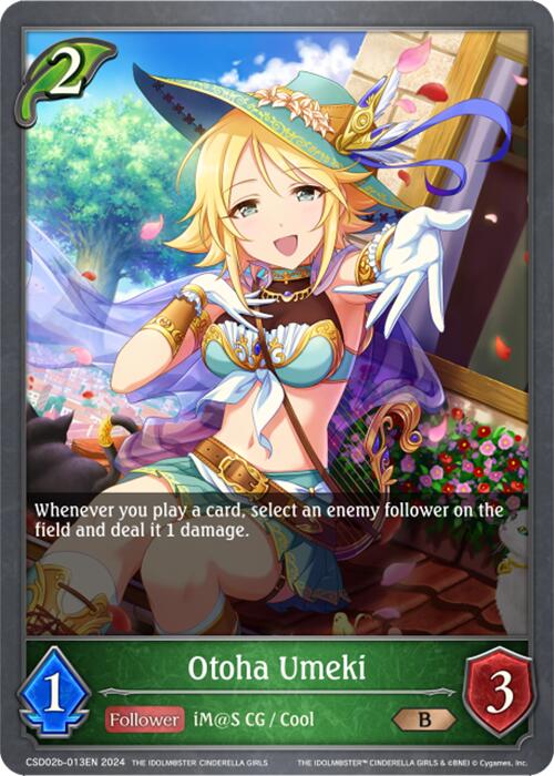 Otoha Umeki (CSD02b-013EN) [THE IDOLM@STER CINDERELLA GIRLS] - Bushiroad - Card Brawlers | Quebec | Canada |