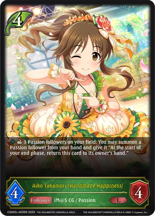 Aiko Takamori [Handmade Happiness] (CSD02c-002EN) [THE IDOLM@STER CINDERELLA GIRLS] - Bushiroad - Card Brawlers | Quebec | Canada |