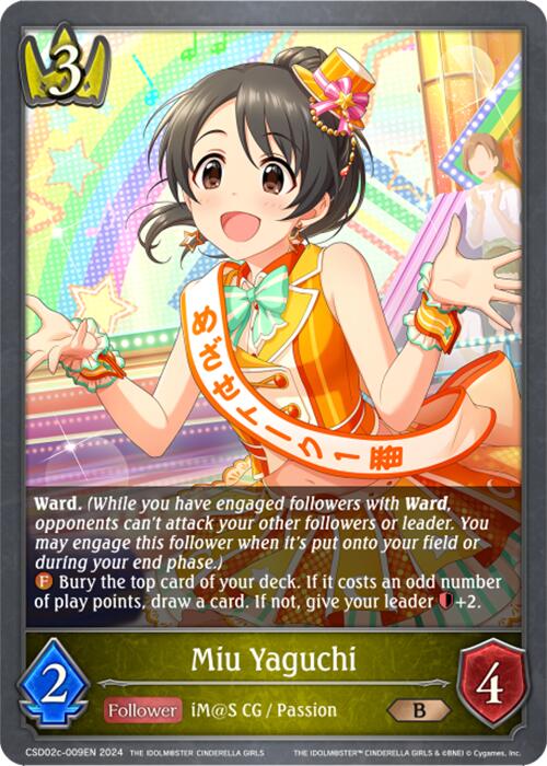Miu Yaguchi (CSD02c-009EN) [THE IDOLM@STER CINDERELLA GIRLS] - Bushiroad - Card Brawlers | Quebec | Canada |