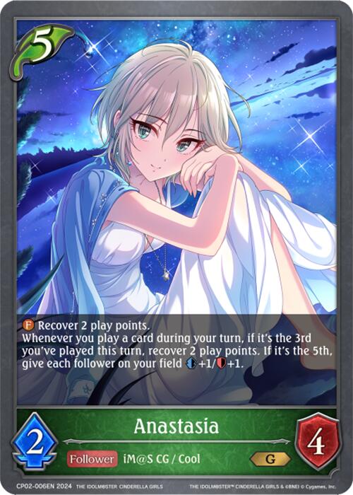 Anastasia (CP02-006EN) [THE IDOLM@STER CINDERELLA GIRLS] - Bushiroad - Card Brawlers | Quebec | Canada |