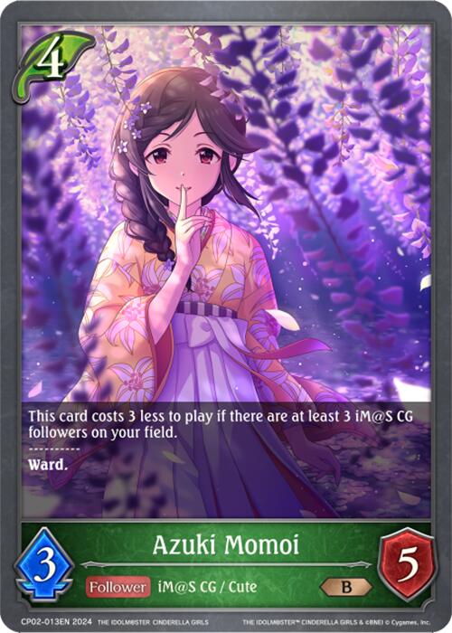 Azuki Momoi (CP02-013EN) [THE IDOLM@STER CINDERELLA GIRLS] - Bushiroad - Card Brawlers | Quebec | Canada |