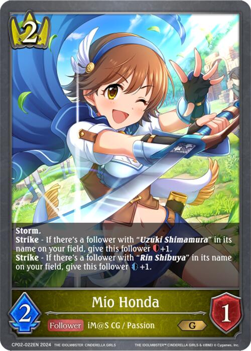 Mio Honda (CP02-022EN) [THE IDOLM@STER CINDERELLA GIRLS] - Bushiroad - Card Brawlers | Quebec | Canada |