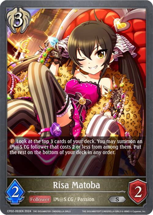 Risa Matoba (CP02-093EN) [THE IDOLM@STER CINDERELLA GIRLS] - Bushiroad - Card Brawlers | Quebec | Canada |