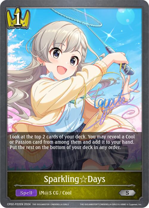 SparklingDays (CP02-P22EN) [THE IDOLM@STER CINDERELLA GIRLS] - Bushiroad - Card Brawlers | Quebec | Canada |