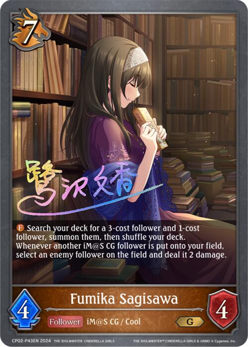 Fumika Sagisawa (CP02-P43EN) [THE IDOLM@STER CINDERELLA GIRLS] - Bushiroad - Card Brawlers | Quebec | Canada |