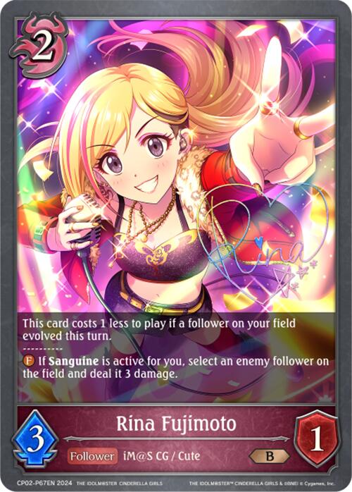 Rina Fujimoto (CP02-P67EN) [THE IDOLM@STER CINDERELLA GIRLS] - Bushiroad - Card Brawlers | Quebec | Canada |