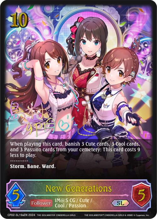 New Generations (CP02-SL19aEN) [THE IDOLM@STER CINDERELLA GIRLS] - Bushiroad - Card Brawlers | Quebec | Canada |