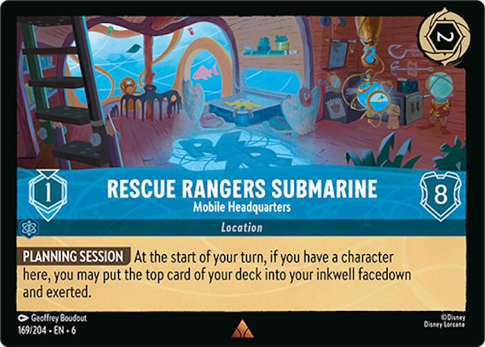 Rescue Rangers Submarine - Mobile Headquarters (169/204) [Azurite Sea] - Disney - Card Brawlers | Quebec | Canada |