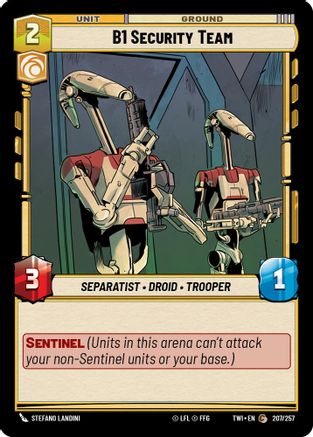 B1 Security Team (207/257) (207/257) [Twilight of the Republic] - Fantasy Flight Games - Card Brawlers | Quebec | Canada |