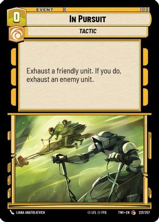 In Pursuit (221/257) (221/257) [Twilight of the Republic] - Fantasy Flight Games - Card Brawlers | Quebec | Canada |