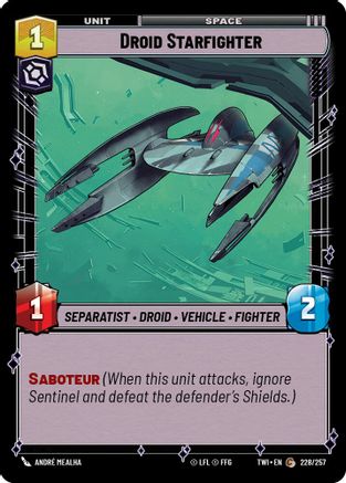 Droid Starfighter (228/257) (228/257) [Twilight of the Republic] - Fantasy Flight Games - Card Brawlers | Quebec | Canada |