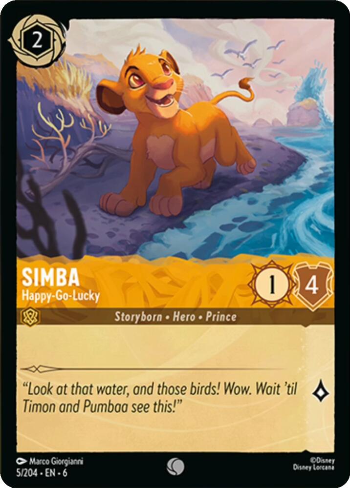 Simba - Happy-Go-Lucky (5/204) [Azurite Sea] - Disney - Card Brawlers | Quebec | Canada |