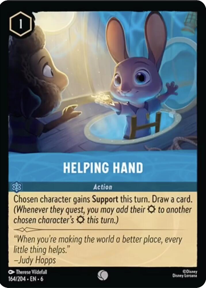 Helping Hand (164/204) [Azurite Sea] - Disney - Card Brawlers | Quebec | Canada |