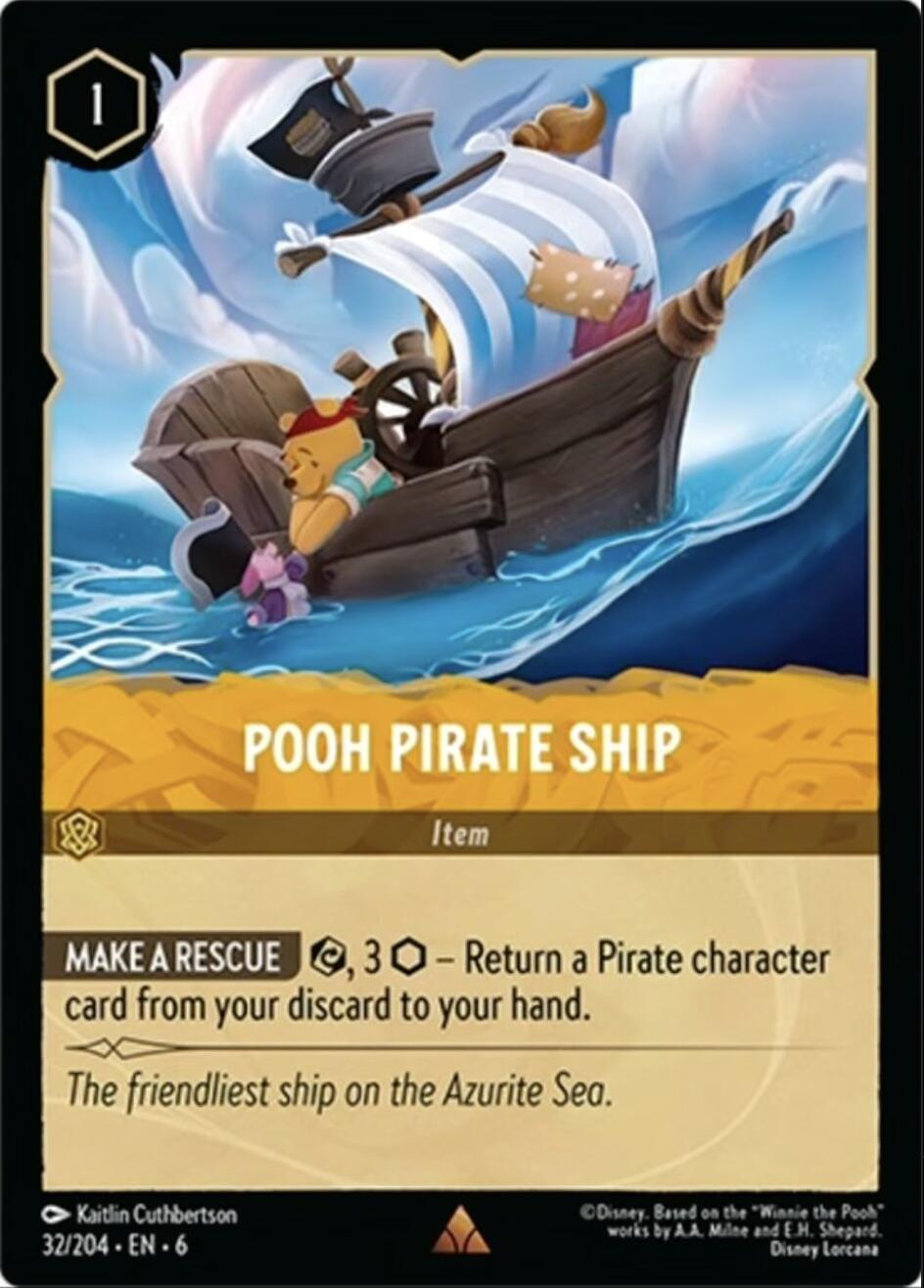 Pooh Pirate Ship (32/204) [Azurite Sea] - Disney - Card Brawlers | Quebec | Canada |