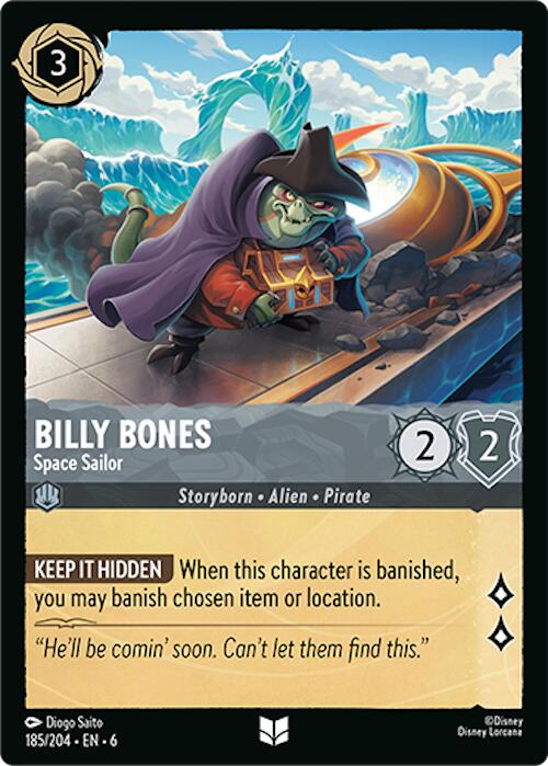 Billy Bones - Space Sailor (185/204) [Azurite Sea] - Disney - Card Brawlers | Quebec | Canada |