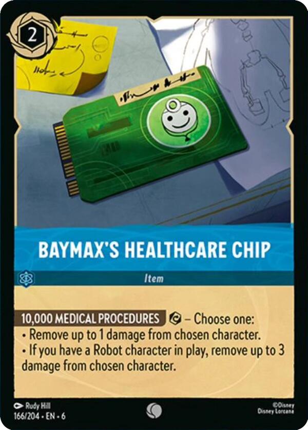 Baymax's Healthcare Chip (166/204) [Azurite Sea] - Disney - Card Brawlers | Quebec | Canada |