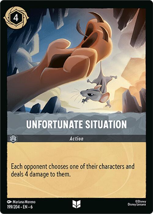 Unfortunate Situation (199/204) [Azurite Sea] - Disney - Card Brawlers | Quebec | Canada |
