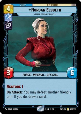 Morgan Elsbeth - Keeper of Many Secrets (035/257) (035/257) [Twilight of the Republic] - Fantasy Flight Games - Card Brawlers | Quebec | Canada |