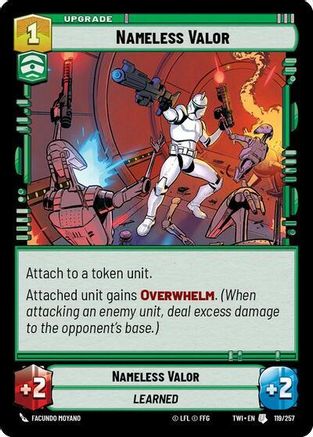 Nameless Valor (119/257) (119/257) [Twilight of the Republic] - Fantasy Flight Games - Card Brawlers | Quebec | Canada |