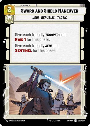 Sword and Shield Maneuver (250/257) (250/257) [Twilight of the Republic] - Fantasy Flight Games - Card Brawlers | Quebec | Canada |