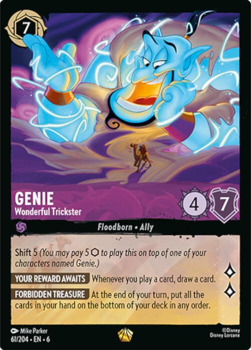 Genie - Wonderful Trickster (61/204) [Azurite Sea] - Disney - Card Brawlers | Quebec | Canada |