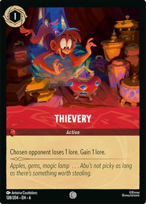 Thievery (128/204) [Azurite Sea] - Disney - Card Brawlers | Quebec | Canada |