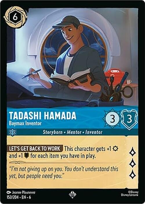 Tadashi Hamada - Baymax Inventor (153/204) [Azurite Sea] - Disney - Card Brawlers | Quebec | Canada |