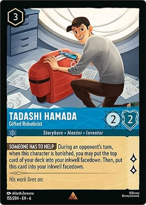 Tadashi Hamada - Gifted Roboticist (155/204) [Azurite Sea] - Disney - Card Brawlers | Quebec | Canada |