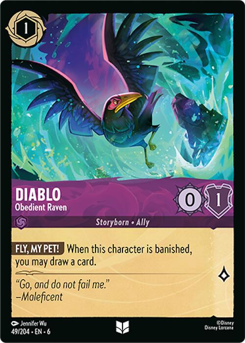 Diablo - Obedient Raven (49/204) [Azurite Sea] - Disney - Card Brawlers | Quebec | Canada |