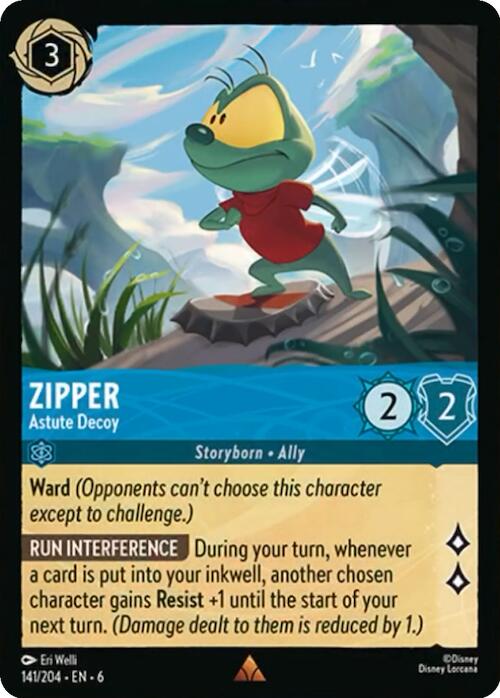 Zipper - Astute Decoy (141/204) [Azurite Sea] - Disney - Card Brawlers | Quebec | Canada |