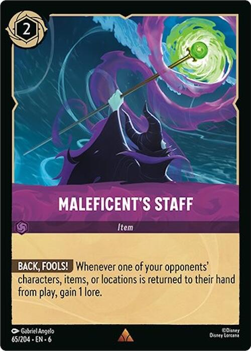 Maleficent's Staff (65/204) [Azurite Sea] - Disney - Card Brawlers | Quebec | Canada |