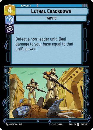 Lethal Crackdown (041/257) (041/257) [Twilight of the Republic] - Fantasy Flight Games - Card Brawlers | Quebec | Canada |