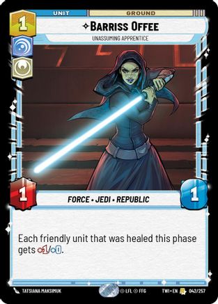 Barriss Offee - Unassuming Apprentice (042/257) (042/257) [Twilight of the Republic] - Fantasy Flight Games - Card Brawlers | Quebec | Canada |