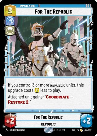 For The Republic (051/257) (051/257) [Twilight of the Republic] - Fantasy Flight Games - Card Brawlers | Quebec | Canada |