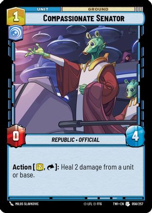 Compassionate Senator (056/257) (056/257) [Twilight of the Republic] - Fantasy Flight Games - Card Brawlers | Quebec | Canada |