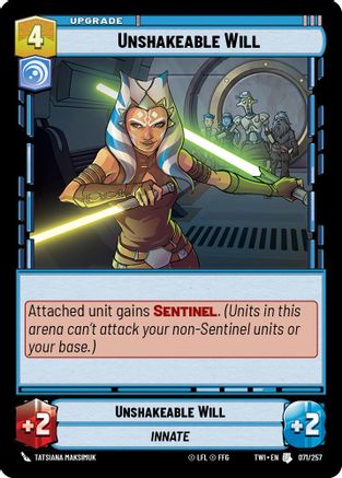 Unshakeable Will (071/257) (071/257) [Twilight of the Republic] - Fantasy Flight Games - Card Brawlers | Quebec | Canada |