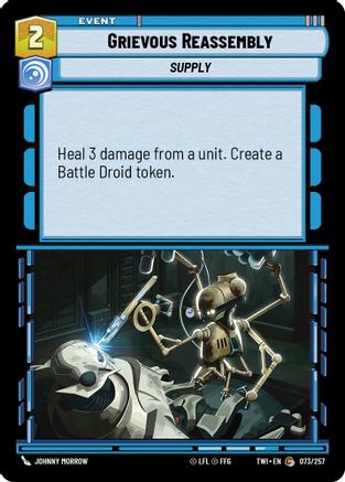 Grievous Reassembly (073/257) (073/257) [Twilight of the Republic] - Fantasy Flight Games - Card Brawlers | Quebec | Canada |