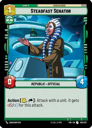 Steadfast Senator (105/257) (105/257) [Twilight of the Republic] - Fantasy Flight Games - Card Brawlers | Quebec | Canada |