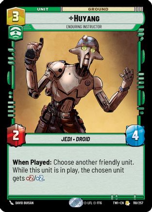 Huyang - Enduring Instructor (110/257) (110/257) [Twilight of the Republic] - Fantasy Flight Games - Card Brawlers | Quebec | Canada |
