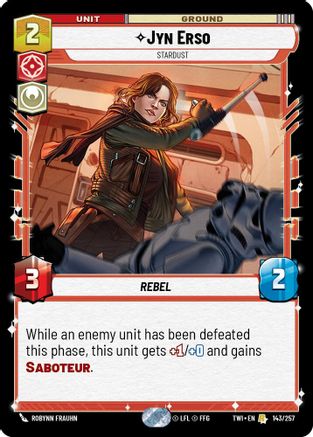 Jyn Erso - Stardust (143/257) (143/257) [Twilight of the Republic] - Fantasy Flight Games - Card Brawlers | Quebec | Canada |