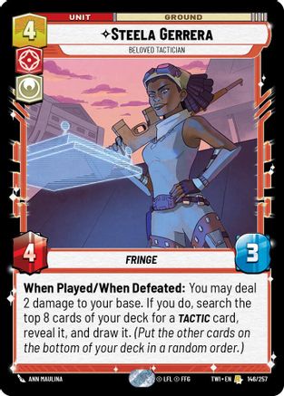 Steela Gerrera - Beloved Tactician (146/257) (146/257) [Twilight of the Republic] - Fantasy Flight Games - Card Brawlers | Quebec | Canada |