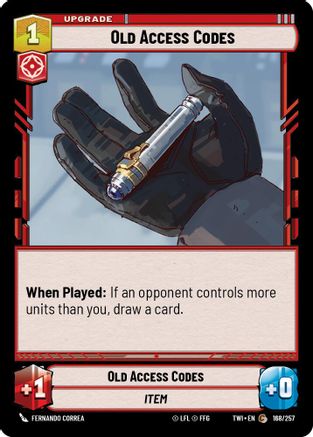 Old Access Codes (168/257) (168/257) [Twilight of the Republic] - Fantasy Flight Games - Card Brawlers | Quebec | Canada |