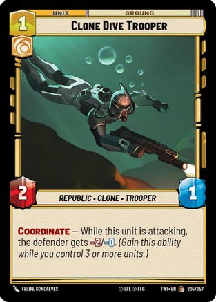 Clone Dive Trooper (205/257) (205/257) [Twilight of the Republic] - Fantasy Flight Games - Card Brawlers | Quebec | Canada |